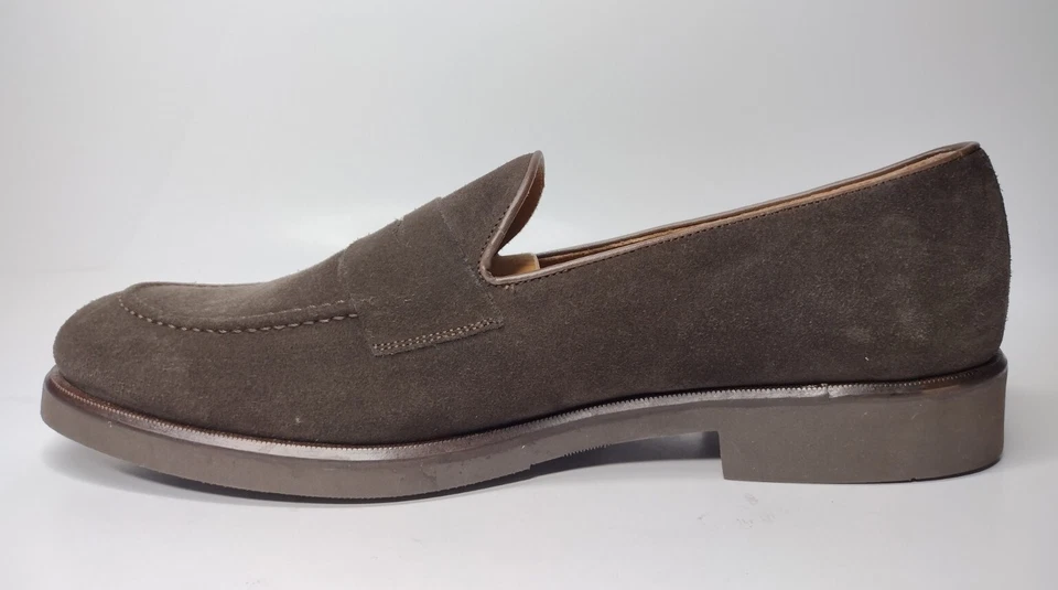 Mocasines Nettleton Edward sin cordones moca marrón gamuza centavo años 60 para hombre talla 12 Foto 3 de 4