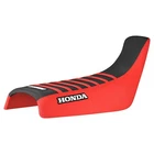 1993-2024Honda XR 650L gripper seat cover   RED/BLACK/RED ribs #215 LOGO