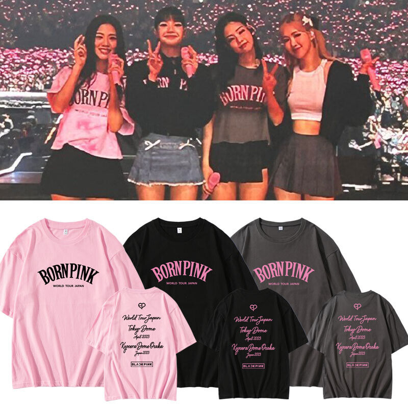 Kpop BLACKPINK BORN PINK WORLD TOUR JAPAN T-SHIRT 2023 Tshirt Unisex Cotton  TEE