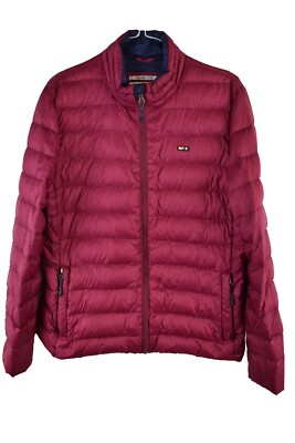 QUBA SAILS Red Down Padded Jacket size Uk 16 Womens Puffer Quilted