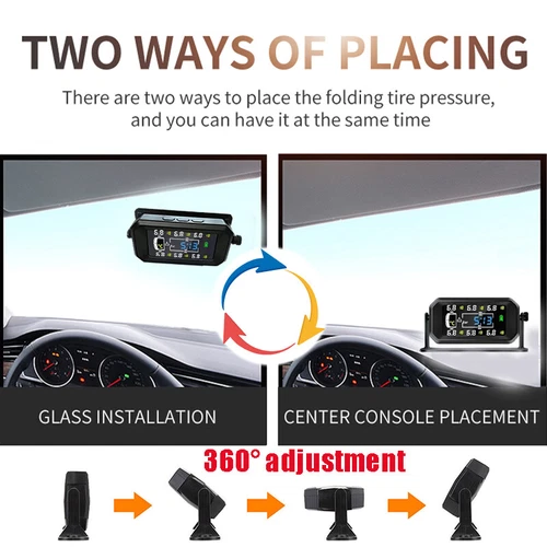 Wireless Solar TPMS LCD Car Tire Pressure Monitoring System + 6 External Sensors - Picture 13 of 16