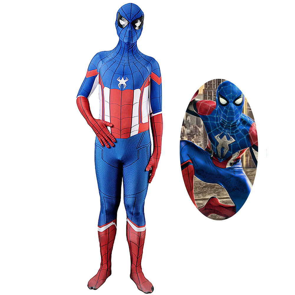 Disfraz de Capitán América de los Vengadores Spiderman Disfraz Body para niños hombres
