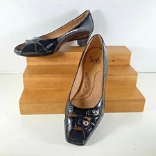 Sofft 1026311 Women Back Open Toe Bow 1.5" Heel  Size 7.5M Pre Owned