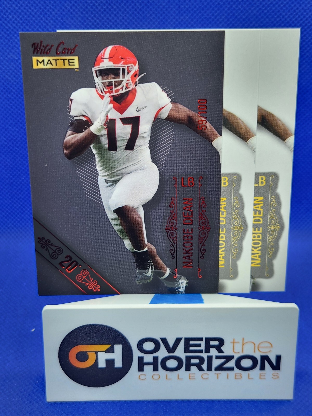 2022 Wild Card Matte Nakobe Dean RC /100 + Base + Base