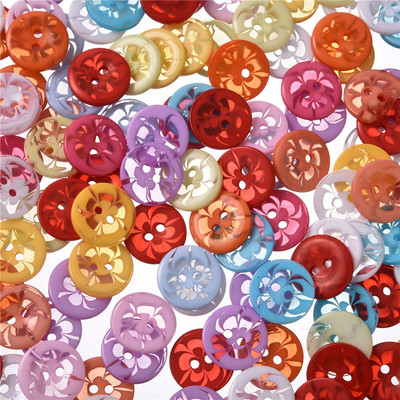 20 Boutons Blancs En Forme De Fleur - 2 Trous - 10 Mm - Idéal Scrapbooking Et Couture Créative