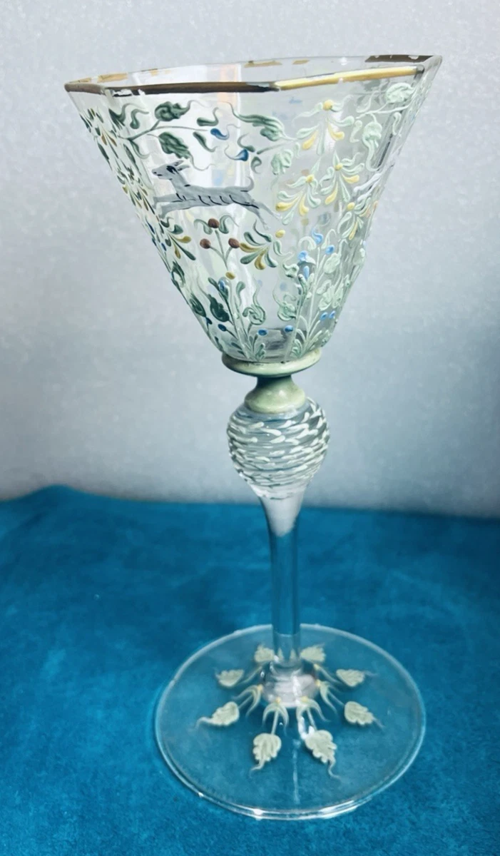 Glass Gold Collectible Champagne & Wine Glasses 1900-1919 Time