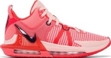 Nike LeBron Air Witness VII 7 Bright Neon Crimson Basketball Shoes Mens 10 44
