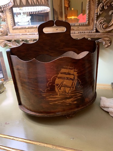 1800's Antique Primitive Bent Wood 15” Shaker Footed Bin Ship Decoration - 第 1/23 張圖片