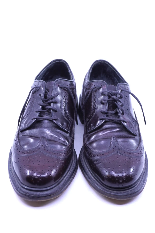 Vtg 60's British Walkers Mens Sz 9 D Shell Cordovan Leather Shoe Wingtip Brogue - Image 3 of 4