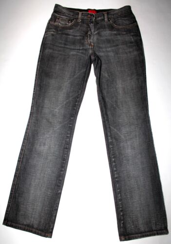 Hugo Boss Red Label Women's Factory Faded Black Gray Jeans HW44 Size 29 X 32 EUC - Picture 1 of 12