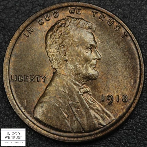 1918 Lincoln Wheat Copper Cent 1C (MS CH BU+)