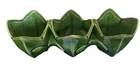 Vintage 1951 Brush McCoy Triple Tulip Art Pottery Planter Green EUC