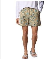 Columbia Men's PFG Rambler  Printed Water Short Size XL Color Baja Beach