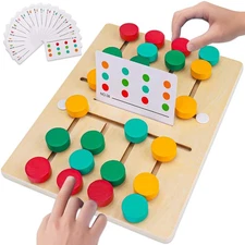 Montessori Color Matching Learning Toys Sliding Puzzle for Kids 3 4 5 6 7 Yea...