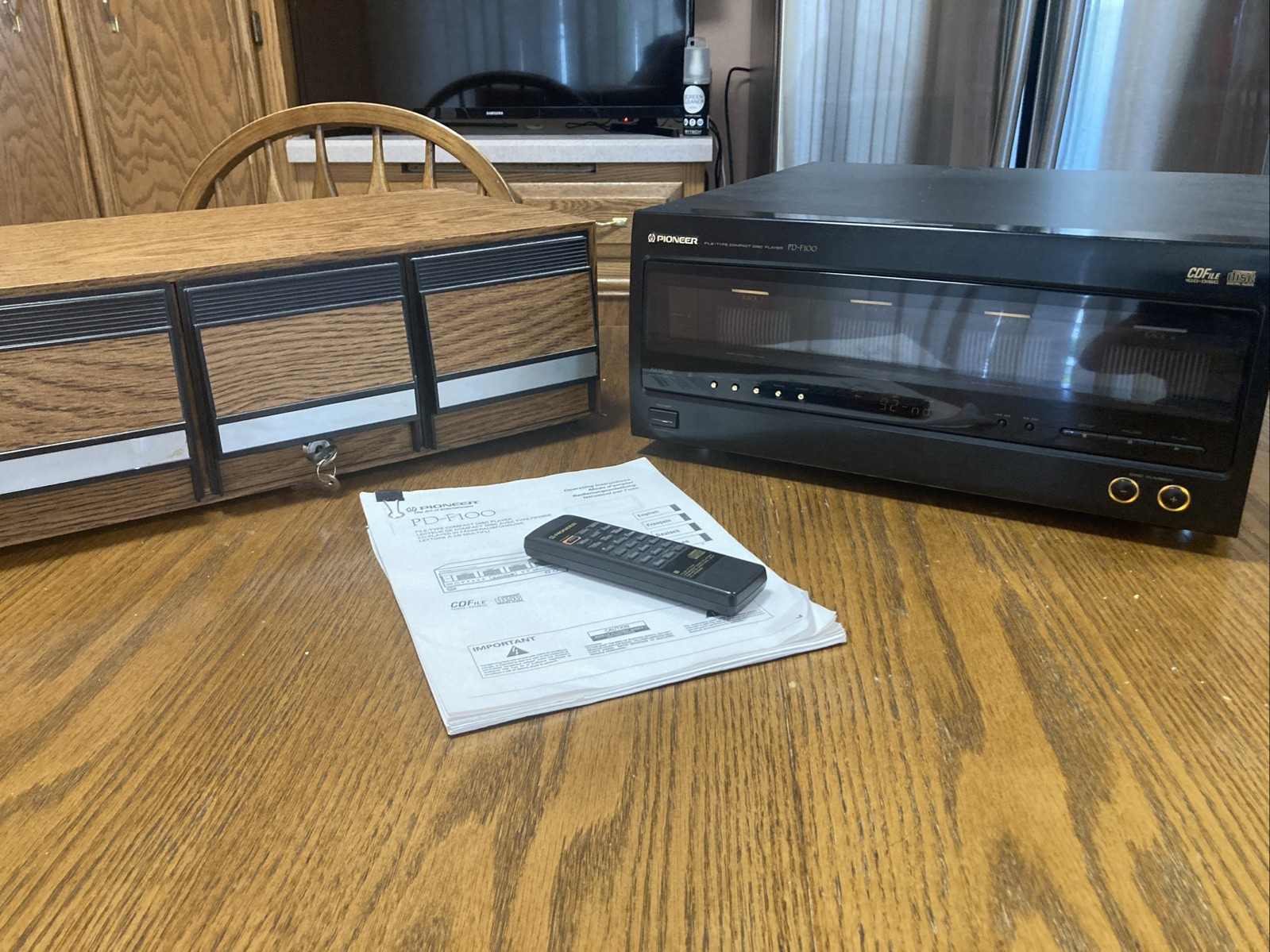 Pioneer PD-F904 100-Disc CD Changer, Remote, Manual, with CD Cabinet, 54 CD’s