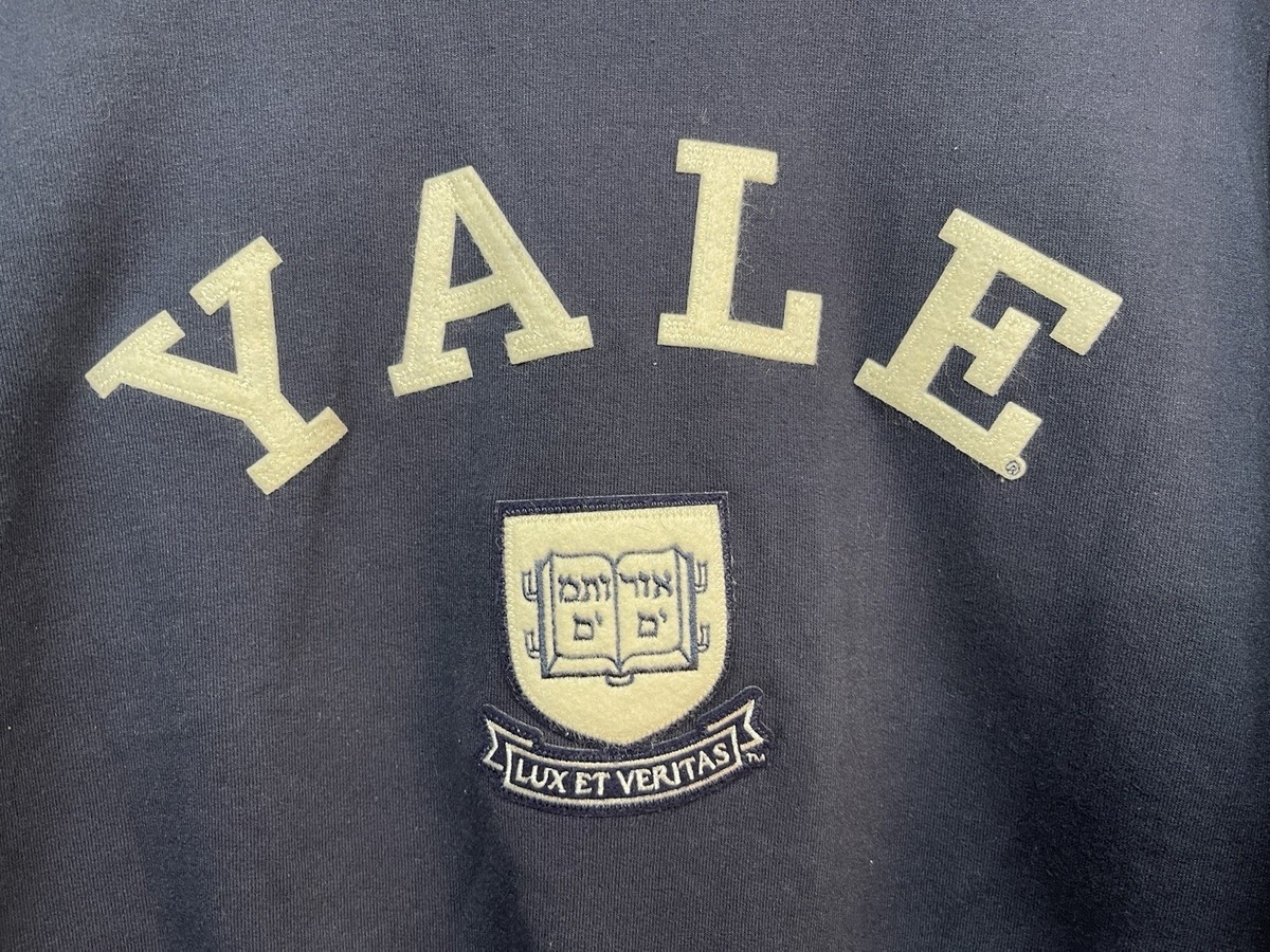 VTG 90s Champion Yale University Sweatshirt Embroidered Medium Lux 