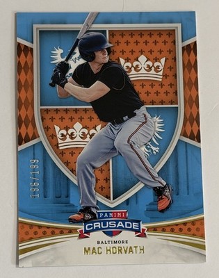 2024 Panini Crusade Mac Horvath Light Blue 196/199 Card #77 Baltimore Orioles