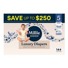 Millie Moon Luxury Disposable Diapers - Size 5 - 144ct