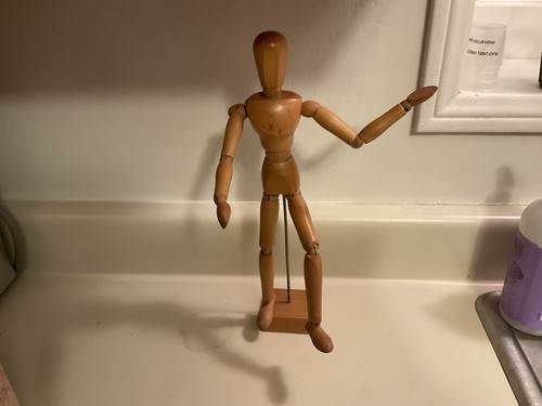 Vintage Stunning Articulated Wooded Figure