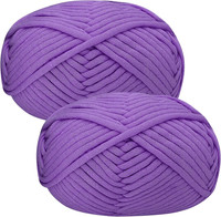 Baumwolle HäKelwolle Chenille Wolle Zum HäKeln 2 X 50G HäKelwolle, Tiefviolett Y