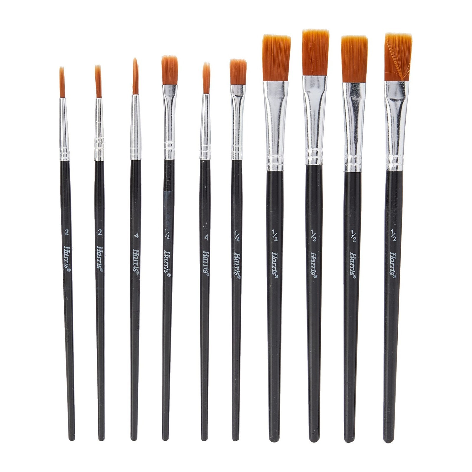 Harris Seriously Good Artist Paint Brush Set 10 Flat Head Hobby Craft Detail - Image 6