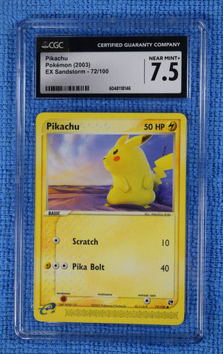 Pikachu graded CGC 7.5 for sale on eBay