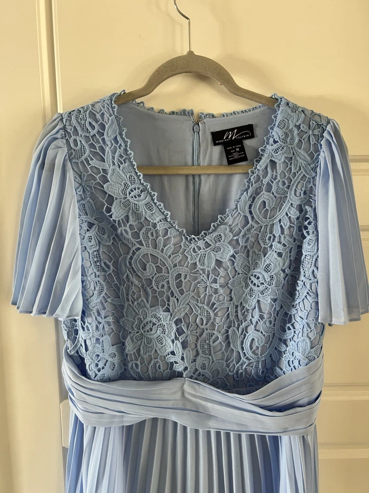 Midnight velvet women’s light blue dress size 10 - Image 2 of 4