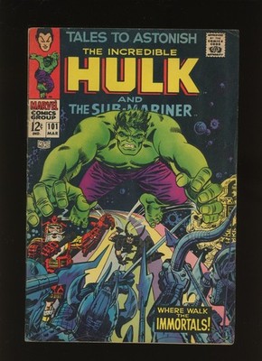 Tales to Astonish #101 1968 VG Marie Severin Art Final Series Issue Hulk -RareCo