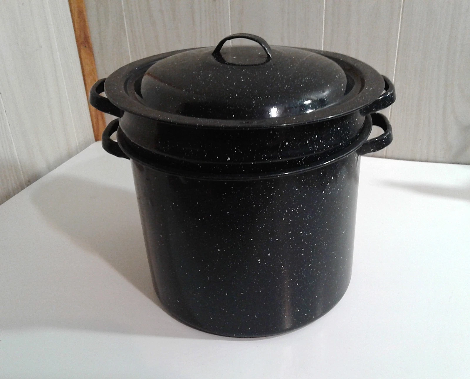 Ganiteware 7 Qt 3-peice Blancher Stockpot Strainer & Lid