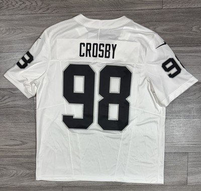 Las Vegas Raiders #98 Maxx Crosby White NFL Jersey Shirt Size XL