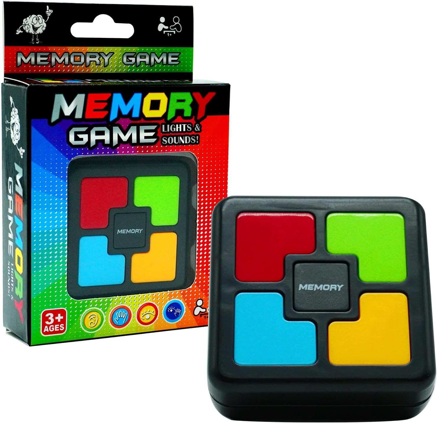 Handheld Memory Games for Kids Ages 4-8, Light Up Electronic Toys, Car Travel Bo