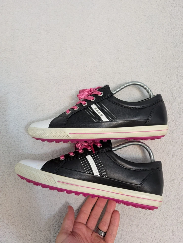 ECCO Golf Street Womens Spikeless Golf Shoes Black/White EU 41 US 10 - Image 4 of 4