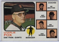 1973 Topps #252 Charlie Fox in EX Condition Giants