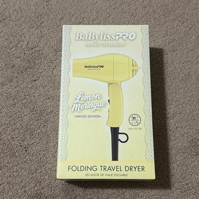 Babyliss Pro Nano Titanium Travel Hair Dryer, dual wattage Blow Dryer NIB