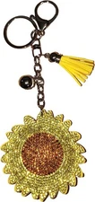 Popfizzy Bling Sunflower Keychain, Purse Charm, Backpack Charm
