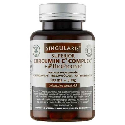 Singularis Superior Curcumin C3 Complex + Biperine 70 kapsułek wegańskich