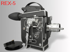 Bolex REX-5 H16 Reflex 16mm Movie Camera 1.4/25MM C-mount Lens. RUNS SMOOTH 
