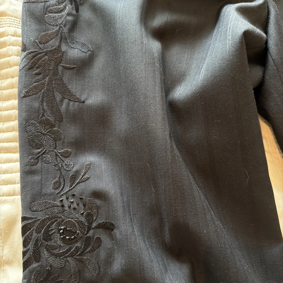 Pantalones de vestir Express para mujer negros tiro medio pierna recta, forrados talla 4 Foto 4 de 4