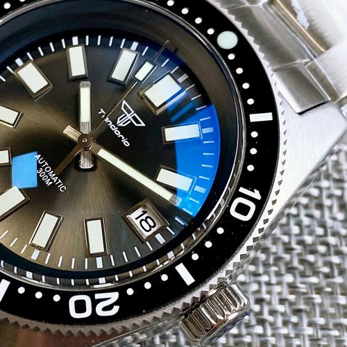 Tandorio 41 Mm 62MAS Schwarz-Graues Zifferblatt NH35A Automatik 300 M Tauch-Herr - Bild 3 von 26