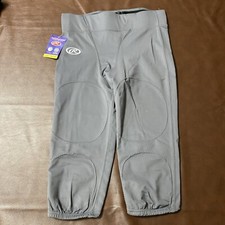 Pantalones de fútbol Rawlings adultos medianos Fp147 alto rendimiento grafito nuevos con etiquetas