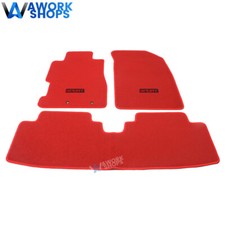 For 01-05 Honda Civic 02-05 Civic Si Nylon Floor Mats Red Carpets W Red Sport For 01-05 Honda Civic 02-05 Civic Si Nylon Floor Mats Red Carpets W Red Sport