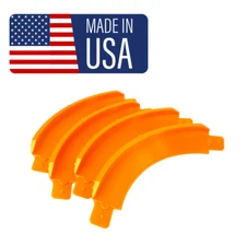 Compatible With Hot Wheels 90 Degree High Bank Turns orange ( pack of 4 )