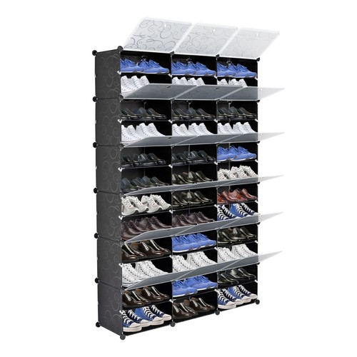 72 Pairs Shoe Rack Organizer 12-Tier Stackable Shoe Storage Cabinet Space Saving - Picture 8 of 8