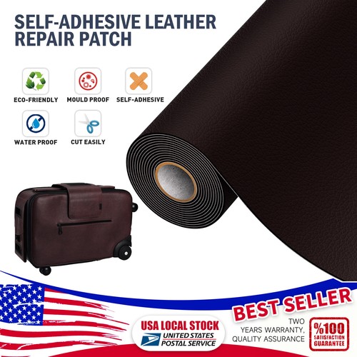 Self Adhesive PU-Leather Repair Patch First Aid Kit for Sofa Coffee 8"x12" x5pcs