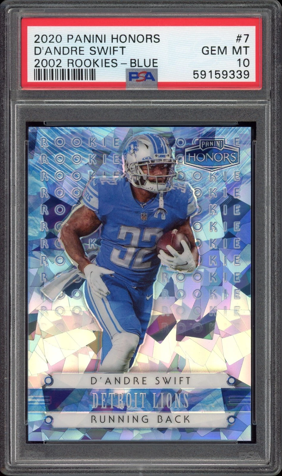 D'Andre Swift Panini Honors 2002 Rookies #7 Blue