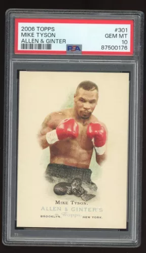 MIKE TYSON 2006 TOPPS ALLEN & GINTER #301 "SHORT-PRINT" CARD PSA 10