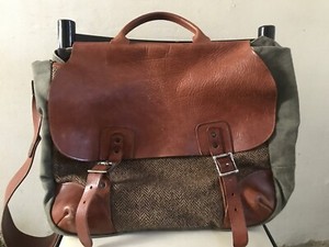 RRL Tweed and Leather bag