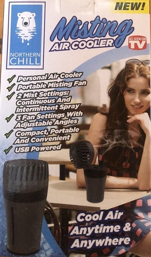 Northern Chill Rechargeable Misting Air Cooler Fan Gray/Black Games, Outdoors... - Picture 3 of 8
