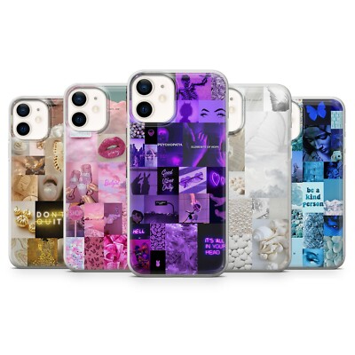 Aesthetic Collage Iphone Case Gold Pink Blue Purple White Iphone 11 Pro 12 Ebay