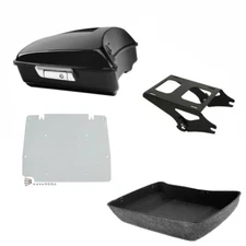 Chopped Trunk Mount Rack Base Plate Fit For Harley Touring Models 2014-2025